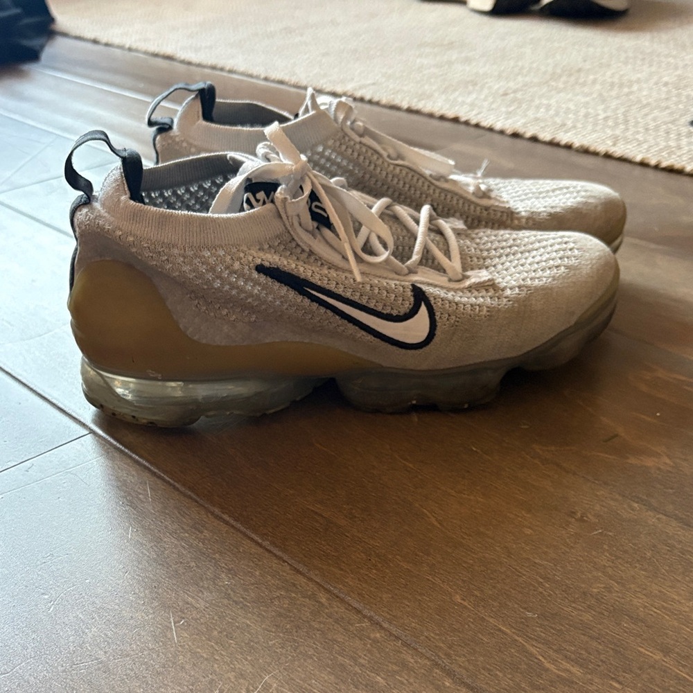 Nike Gray VaporMax Sneakers with Black Swoosh